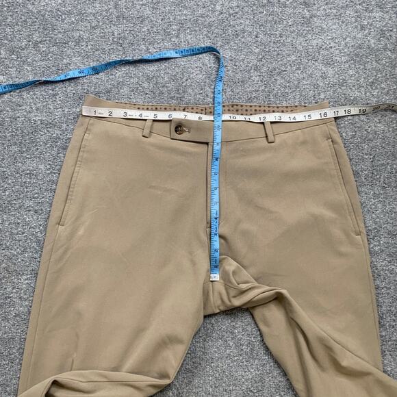 Lauren Ralph Lauren Pants Mens 33 Beige Stretch Flat Front Straight Dress LRL - Picture 4 of 10